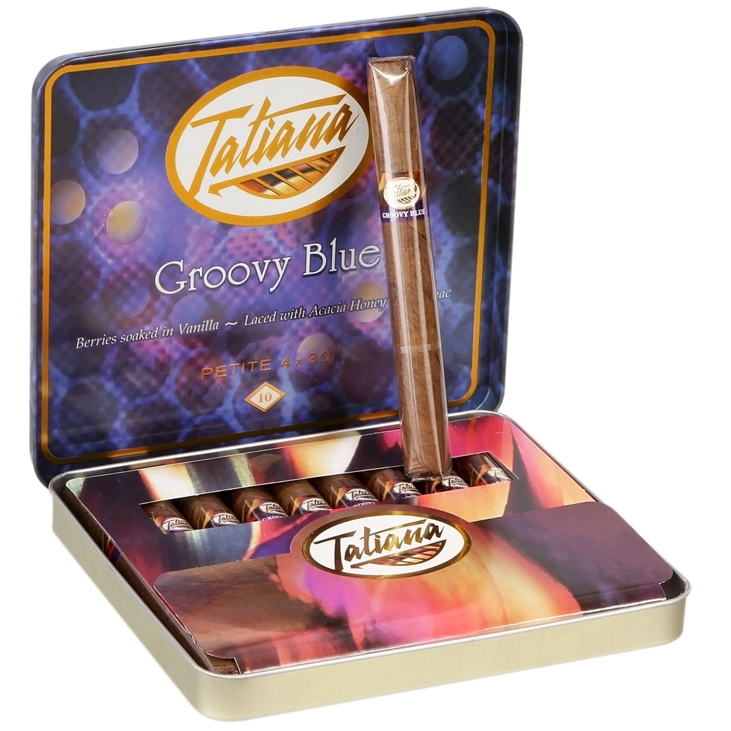 Tatiana Groovy Blue Petites Tins 4" * 30