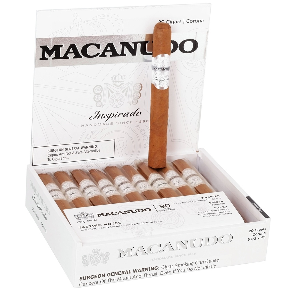 Macanudo Inspirado White Corona 5"1/2 * 42