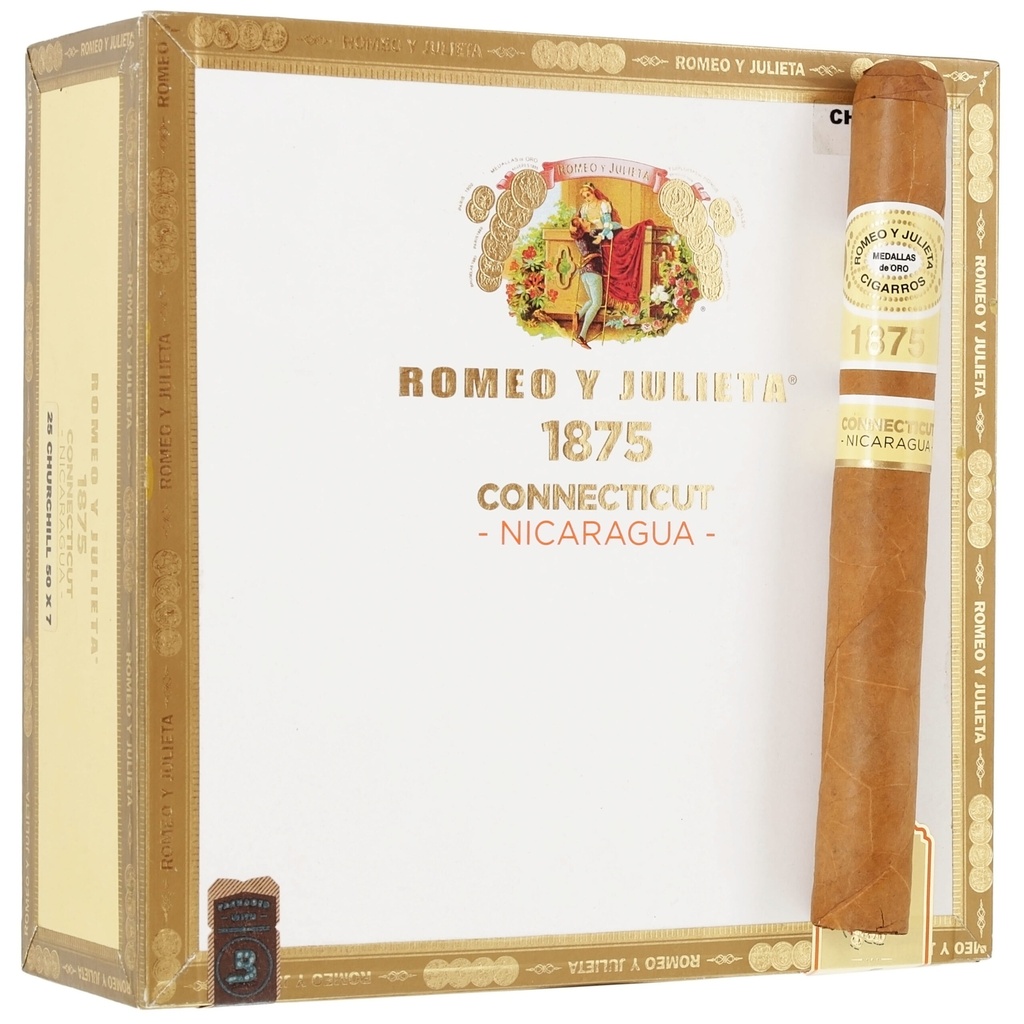 Romeo y Julieta 1875 Connecticut Nicaragua Churchill 7" * 50