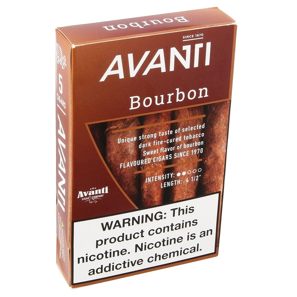 Avanti Bourbon Cigarillos 4"1/2 * 34