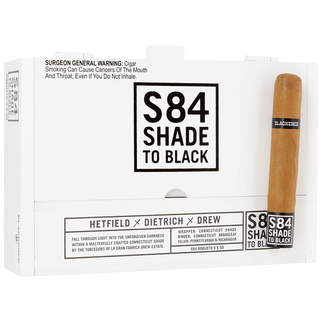 Blackened Cigars by Drew Estate S84 Shade to Black Robusto 5" * 50