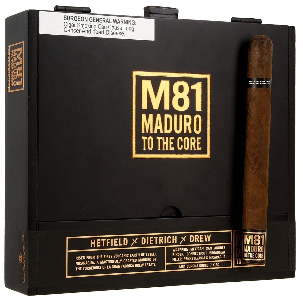 Blackened M81 Cigars by Drew Estate Corona Doble 7" * 50