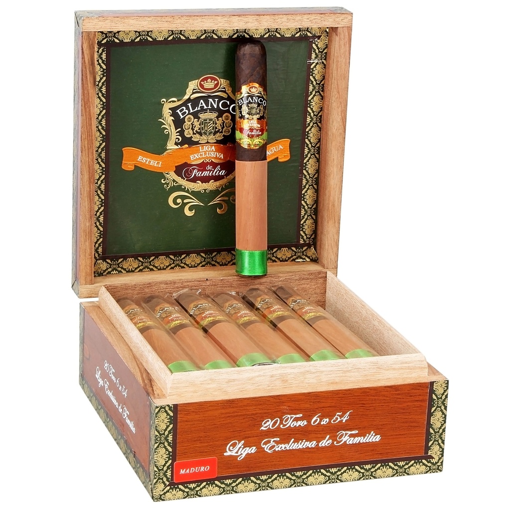 Blanco Liga Exclusiva de Familia Maduro Toro 6" * 54