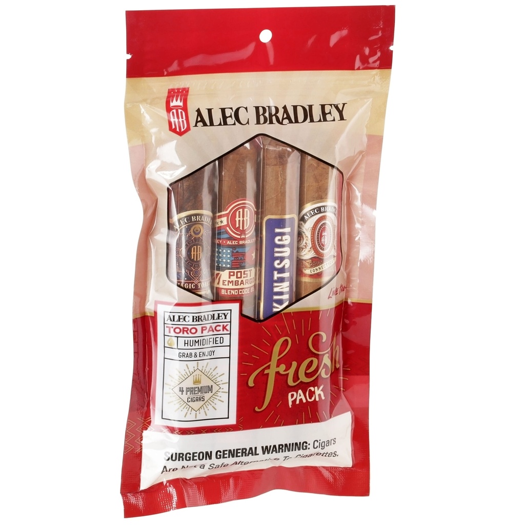 Alec Bradley Toro Fresh Pack, 4-Cigar Sampler