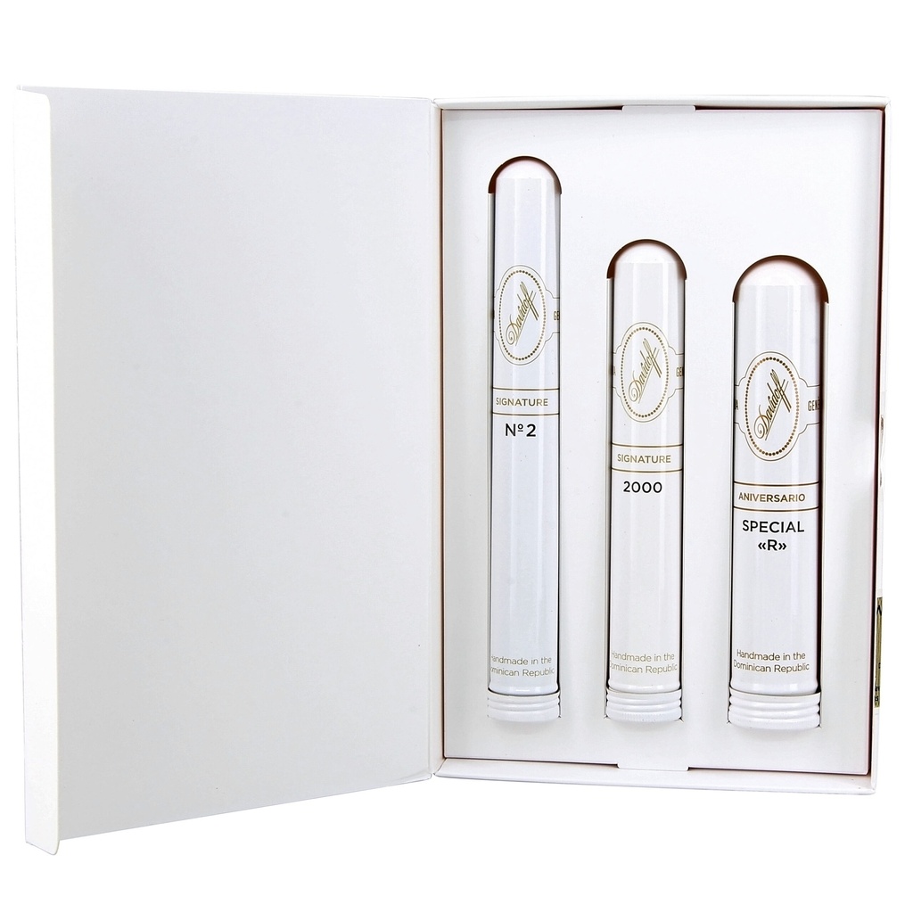 Davidoff Selection White Tubo, Pack of 3