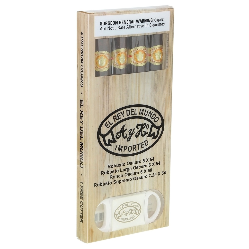 El Rey del Mundo Holiday 4-Cigar Sampler with Cutter