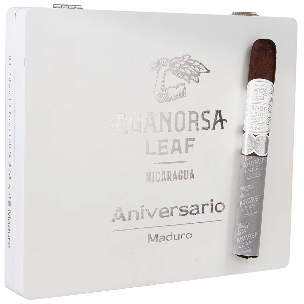 Aganorsa Leaf Aniversario Maduro Short Churchill 5"3/8 * 48