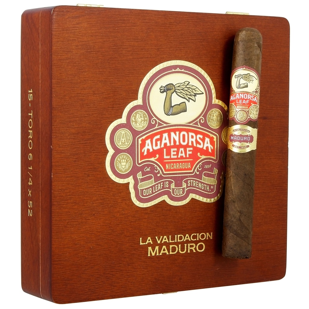 Aganorsa Leaf Validacion Maduro Toro 6"1/4 * 52