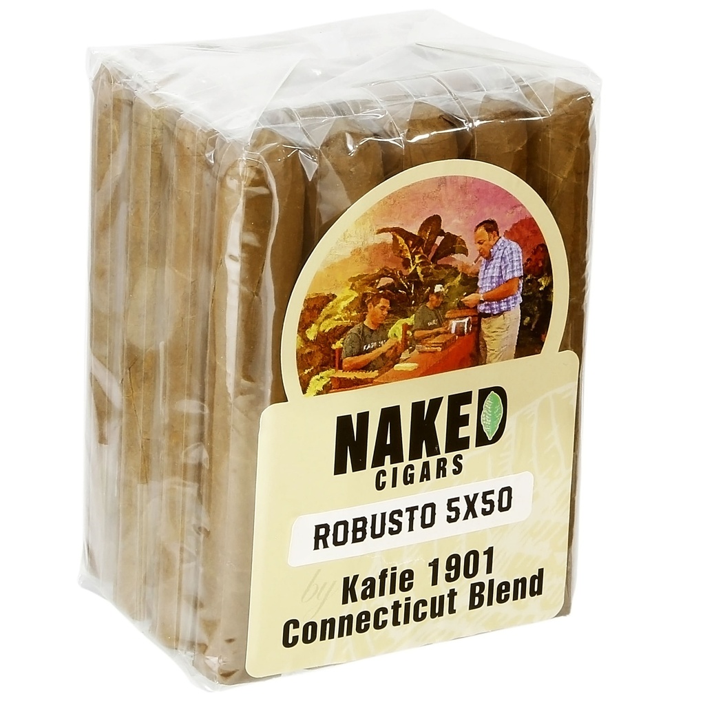 Naked Cigars by Kafie 1901 Connecticut Robusto 5" * 50