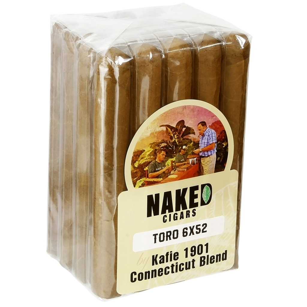 Naked Cigars by Kafie 1901 Connecticut Toro 6" * 52