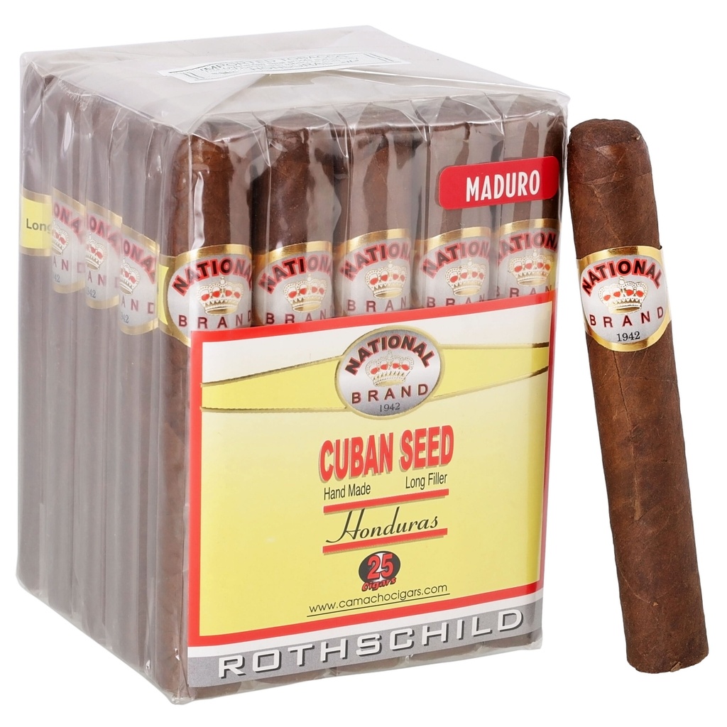 National Brand Cuban Seed Maduro Rothschild 5" * 50