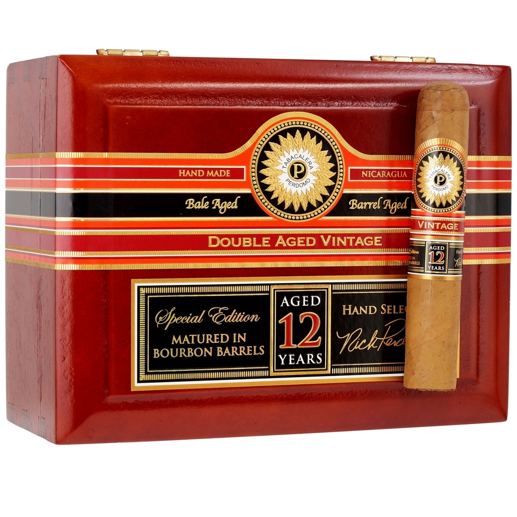 Perdomo Double Aged 12 Year Connecticut Robusto 5" * 56